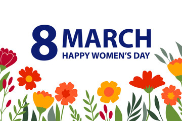 Women's Day Celebration - 8 March Floral Card