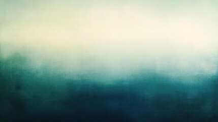 Serene Teal and Ivory Abstract Landscape