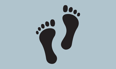foot prints vector