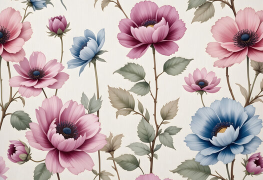 tiles design, Chic & Stylish Watercolor Blooms for Elegant Interiors