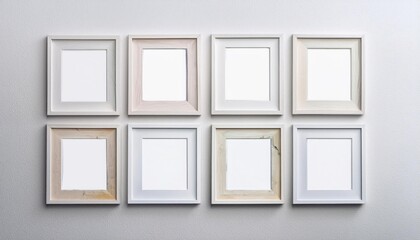 Elegant White Photo Frame Mockups in a Minimalist Setting, Perfect for Digital Art, Home Decor, or Design Inspiration
