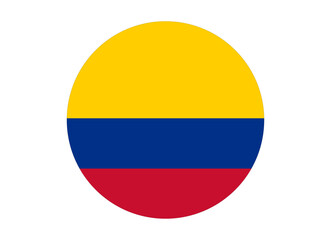 Colombia Flag icon. Round circle flag icon design, vector illustration