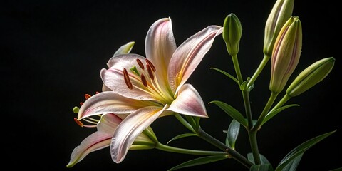 A captivating lily flower highlighting its intricate details.