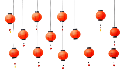 Chinese lanterns hanging, festive, celebration, decorative