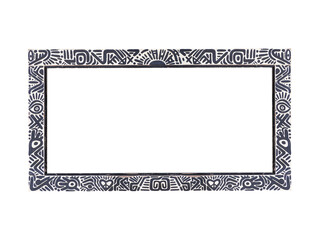 Old vintage golden wooden frame