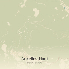 Obraz premium Vintage map of Auxelles-Haut, France.