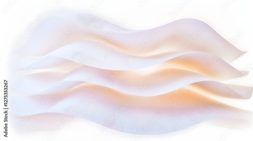 Aufkleber Mesmerizing Wave-Inspired Paper Sculpture Showcasing Craftsmanship and Minimal Elegance