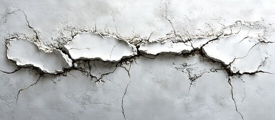 Obraz premium Cracked White Wall Texture (1)