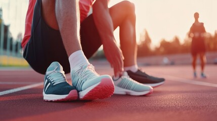 Sports injury from a hip injury during running. Featuring injury care and rehabilitation