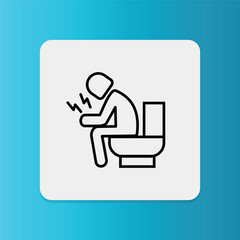 Diarrhea icon. Editable stroke. Vector illustration	
