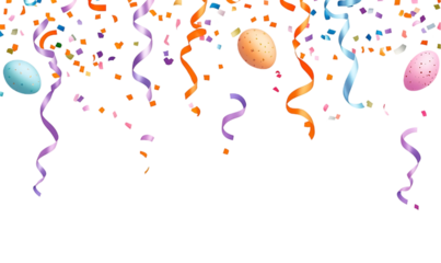 Party confetti falling background