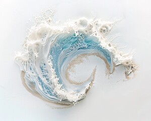 Fototapeta premium Abstract Wave Art, a Whimsical Ocean Scene