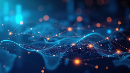 Vibrant Waves of Digital Connections for Tech Firms, Marketing Agencies, and Data Analysts