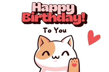 Happy Birthday Cat Greeting