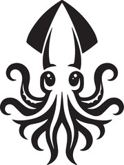 Fototapeta premium squid silhouette vector