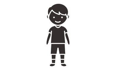 シンプルな男の子のアイコン 可愛い子供のピクトグラムイラスト