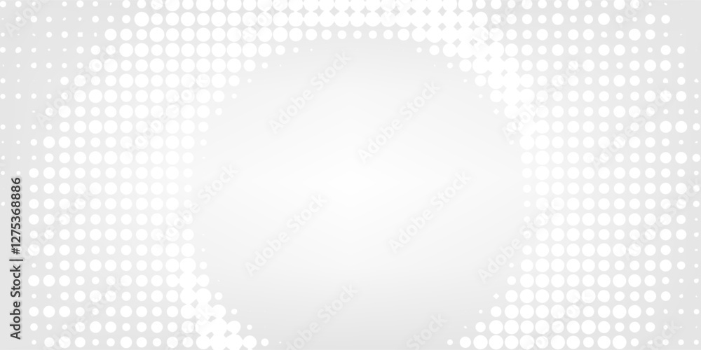 Poster modern abstract background. halftone dots in circle form. spiral logo, icon or design element. black
