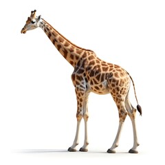 Naklejka premium Giraffe Isolated on White Background