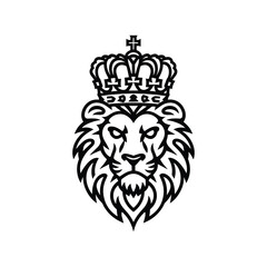 lion head silhouette vector illustration