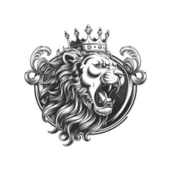 lion head silhouette vector illustration