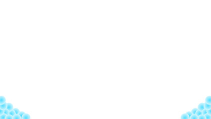 Bubble-Like Shapes on Bottom Corners – Vector Design on White Background