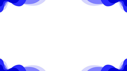 Dark Blue Abstract Wave Shapes on White Background – Artistic Corner Vector Design