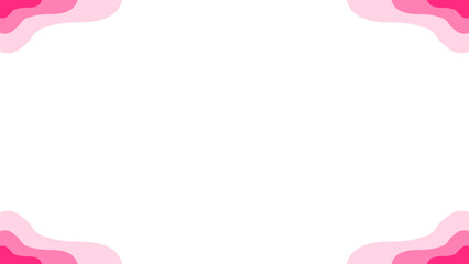 Pink Abstract Wave Shapes on White Background – Elegant Corner Vector Design