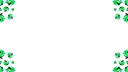 Background white with abstract green frame. Vector can be used for banners, posters, power points, templates, slides, etc.