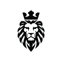 lion head silhouette vector illustration