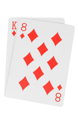 card gambling isolated on white background