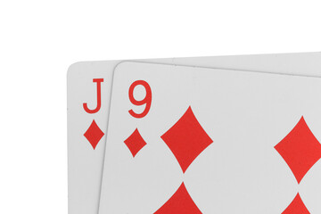 Obraz premium card gambling isolated on white background
