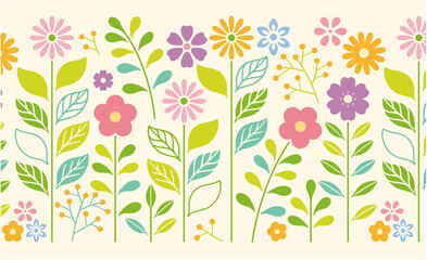 花　花柄　グラフィックパターン　イラスト