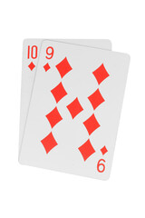 card gambling isolated on white background