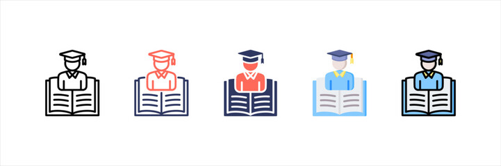 Student Multistyle Icon Set