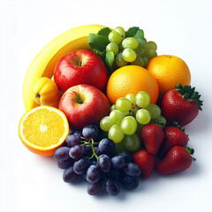 A delicious mix of tropical and temperate fruits.