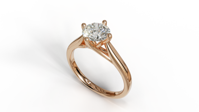 3D render of a Rose gold solitaire ring with a natural diamond,
featuring an elegant and luxurious design. Perfect for jewelry, engagement, wedding, or fashion.