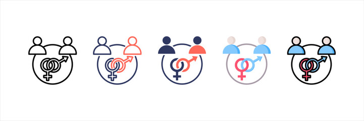 Gender Identity Multistyle Icon Set