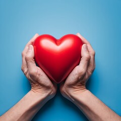 Obraz premium Hands Holding Red Heart