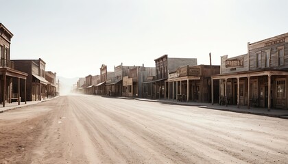 Deserted Western Town Street