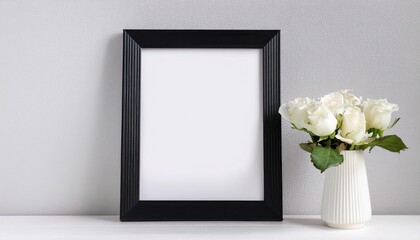 Rustic Elegance Antique Vintage Poster Mockup Showcasing a Charming Scene of Feathers, Twigs, and Wooden Frame, Staged against an Empty White Backdrop for Home Decor or Artistic Inspiration.
