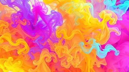 Fototapeta premium Colorful Smoke Architectural Interior Background