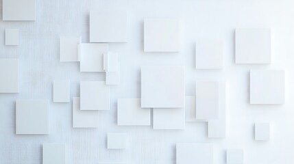 A Modern Abstract Background Featuring Transparent Squares and Soft Colors