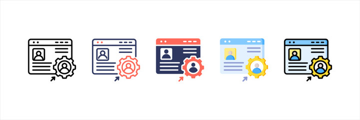 Account Management Multistyle Icon Set