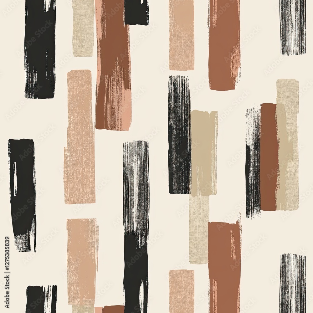 Aufkleber colorful abstract brush strokes creating a modern pattern on a light background suitable for interio