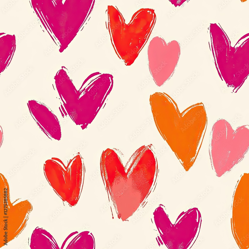 Aufkleber colorful heart patterns create a joyful design suitable for various occasions and crafts