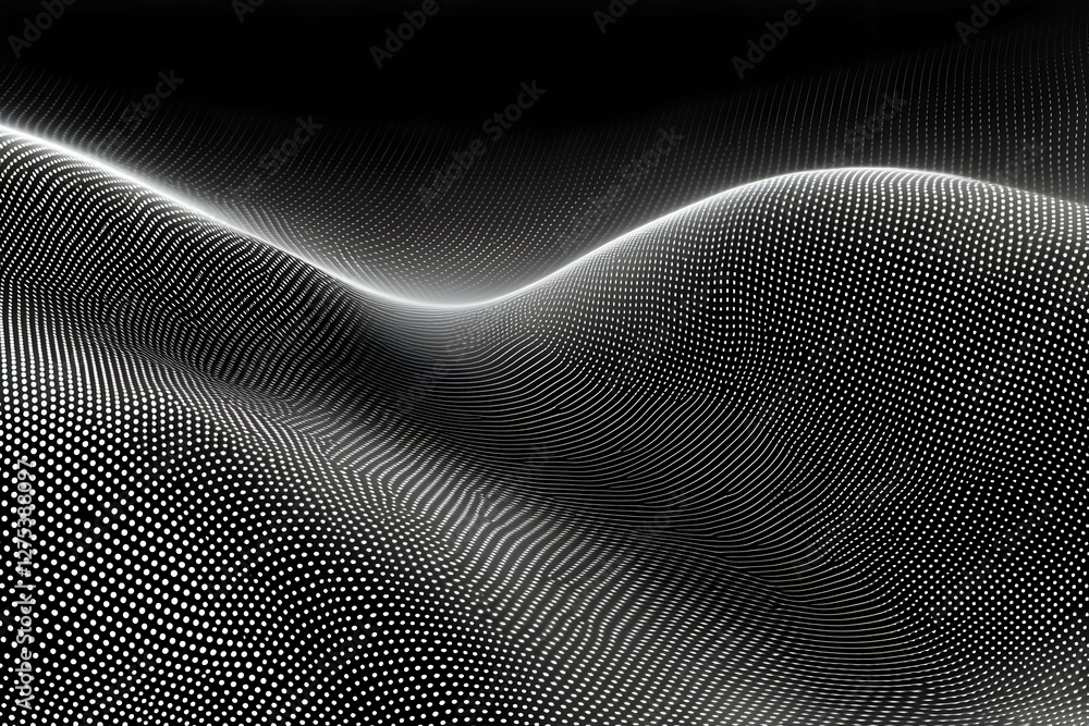 Poster abstract grayscale wave pattern background