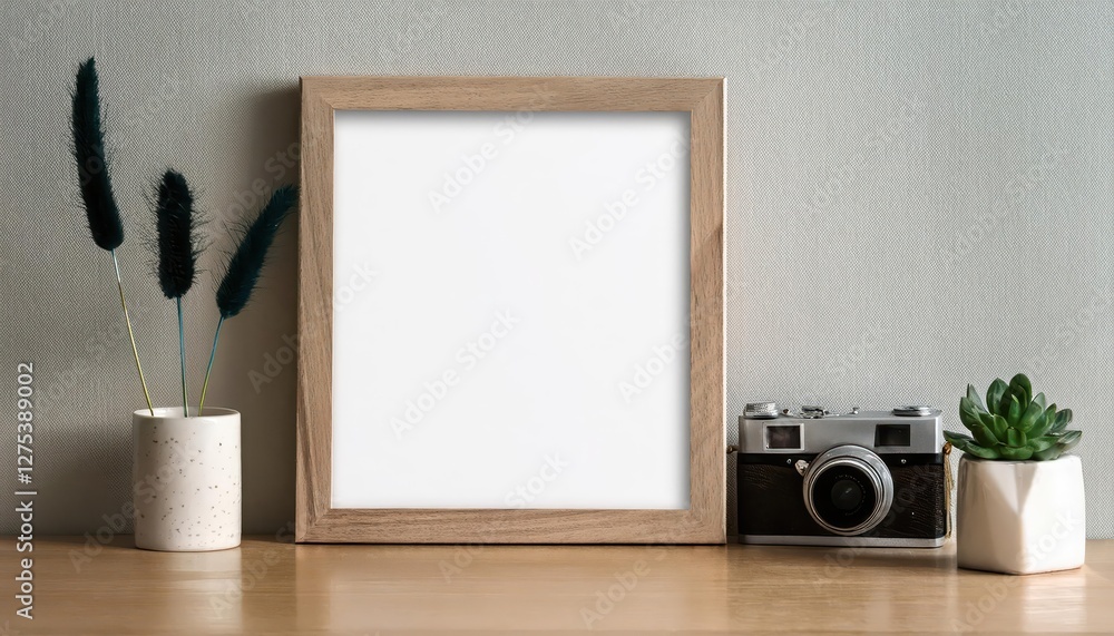 Poster stylish and minimalist photo frame mockup elevate your artwork with this modern take on a timeless d