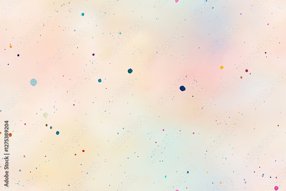 Poster colorful abstract pattern with small dots and specks on a soft pastel background in a modern design 