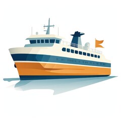 Fototapeta premium an AI Image Generator, Illustration of a Passenger Ferry