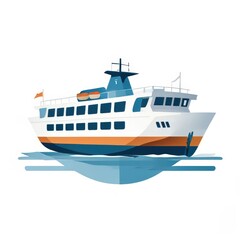 an AI Image Generator, Illustration of a Passenger Ferry